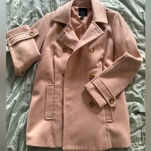 Dusty Pink Short Pea Coat